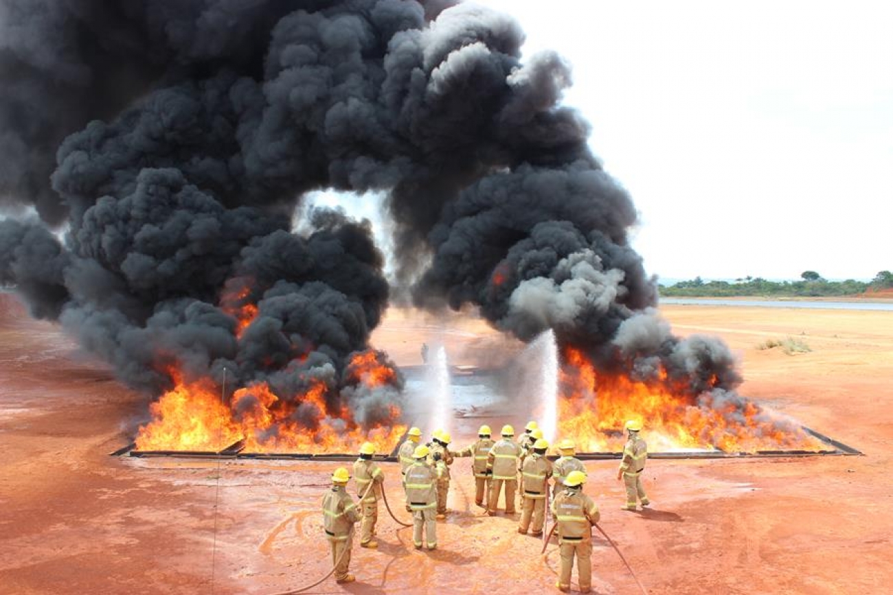 Treinamento de combate a incêndio